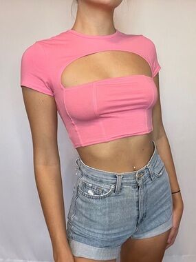 Urban Outfitters Pink Crop Top